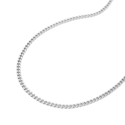necklace 1.2mm flat curb chain diamond cut silver 925 36cm