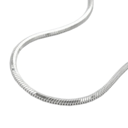 necklace 1.3mm edged snake chain diamond cut silver 925 38cm
