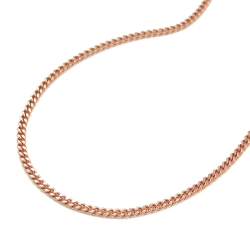 Necklace 1.3mm thin curb chain 14K Redgold 45cm