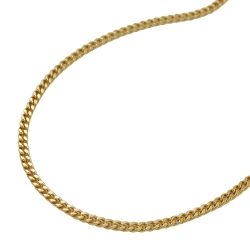 necklace 1.3mm thin curb chain 9k gold 45cm