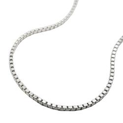 necklace 1mm venetian box chain diamond cut silver 925 36cm