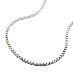 necklace 1mm venetian box chain diamond cut silver 925 40cm