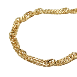 necklace 2.3mm singapore chain gold-plated amd 40cm