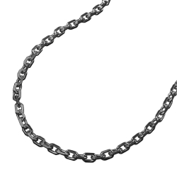 Necklace 2mm anchor chain rhodium plated silver 925 40cm