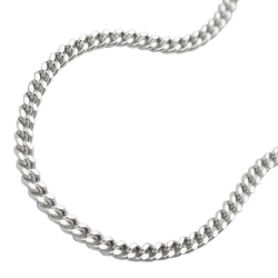 necklace 2mm flat curb chain 2x diamond cut silver 925 45cm