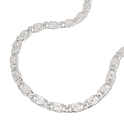 necklace 3.2mm flat scroll chain diamond cut silver 925 50cm