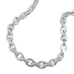 necklace 3,5mm anchor chain 4x diamond silver 925 50cm