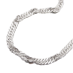 necklace 3mm singapore chain diamond cut silver 925 70cm