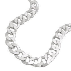 Necklace 6.7mm flat curb chain silver 925 55cm