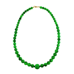 necklace, apple-green, plastic beads