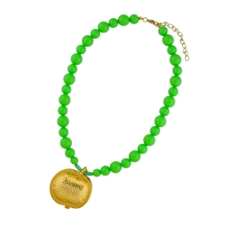 necklace apple plastic beads apple-green