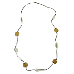 necklace, beads, olive green