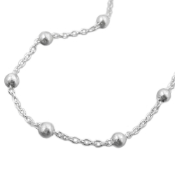 necklace chain with 29 balls, silver 925