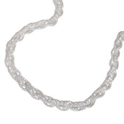 necklace, double anchor 50cm, silver 925