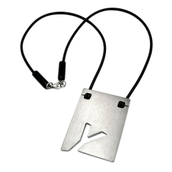 necklace, initiale y, stainless steel, 42cm
