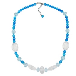 necklace, light-blue, turquoise, 55cm