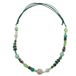 necklace, light green, dark green, multicolour design
