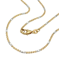 necklace, mariner chain, 45cm, 14k gold