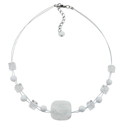 necklace white-transparent 42cm