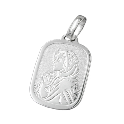 pendant 21x15mm mother mary with child silver 925
