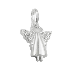 pendant angel with zirconia silver 925