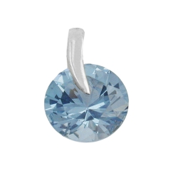 pendant, aquamarine, silver 925