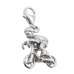 pendant, charm, biker, silver 925