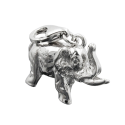 pendant, charm, elephant, silver 925