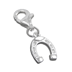 pendant, charm horseshoe, silver 925