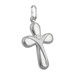 pendant, cross with jesus, silver 925
