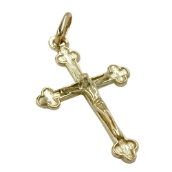 pendant, crucifix, 14k gold