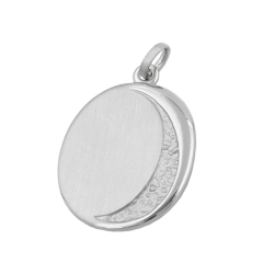 pendant, disk, engraveable, silver 925