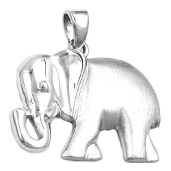 pendant, elephant, silver 925