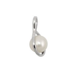 pendant, freshwater pearl, silver 925