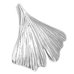 pendant, gingko leaf, silver 925