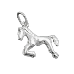 pendant, horse, silver 925