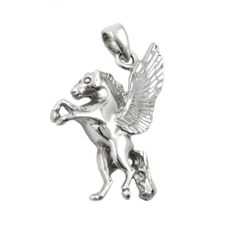 pendant, horse with wings, silver 925
