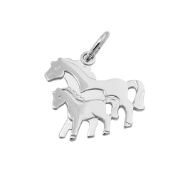 pendant, horses, silver 925