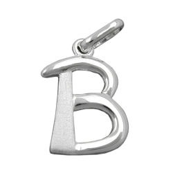 pendant, initial b, silver 925