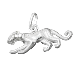 pendant, jaguar, silver 925