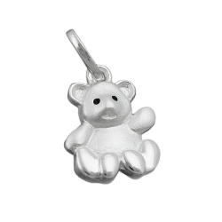 pendant, little bear, silver 925