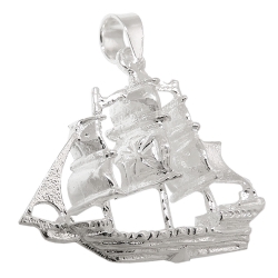 pendant, ship, silver 925 