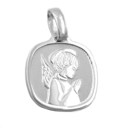 pendant, small angel, silver 925