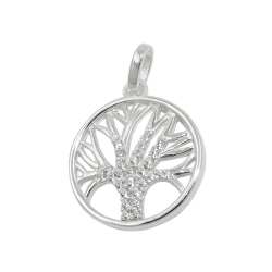 pendant, tree of live, silver 925