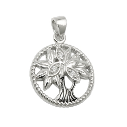 pendant tree of live silver 925