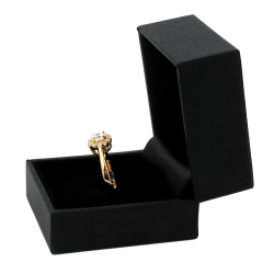 premium boxes, boxes for one ring, black