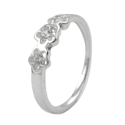 Ring, for Kids, Zirconia, Silver 925