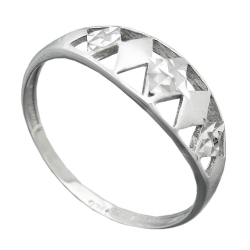 ring, with diamond cut, silver 925