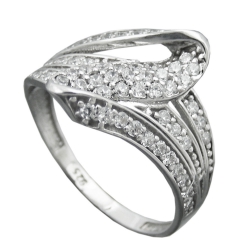 ring with many zirconia silver 925 size 56