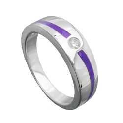 ring, with zirconia, silver 925 